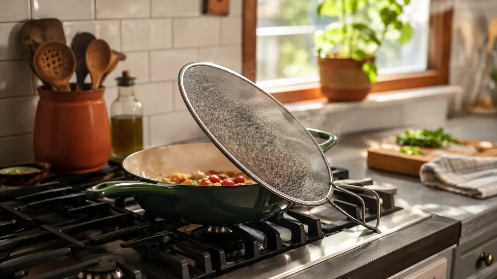 I Cleaned My Stovetop After Every Meal Until I Found a Splatter Screen